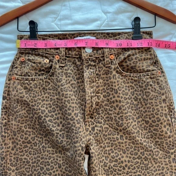 RE/DONE 70S BOOTCUT LEOPARD TWILL JEAN NWT - Picture 11 of 16